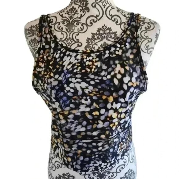 Lululemon Power Pivot Tank Metropolis Glow Black Cream Orange Women's size 10 - Picture 7 of 13